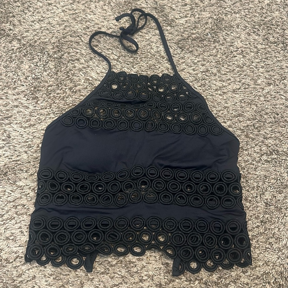 Black bathing suit top